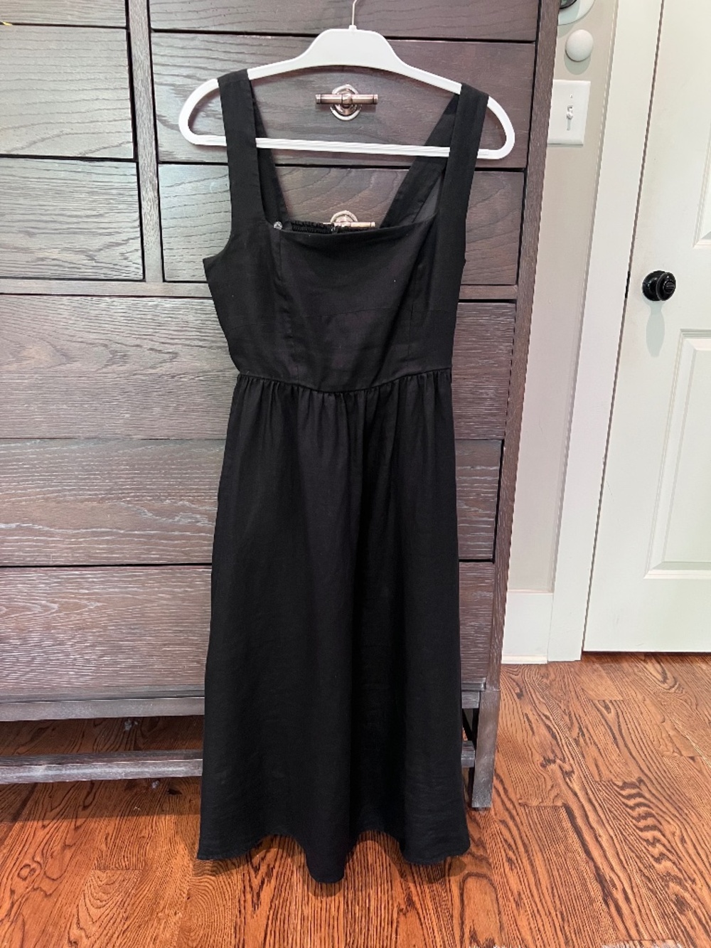 Quince European Linen Fit & Flare Midi Dress